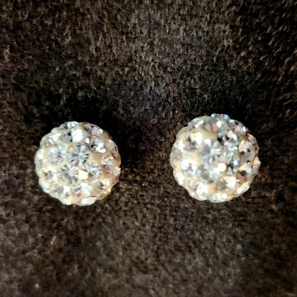 Crystal sphere earrings